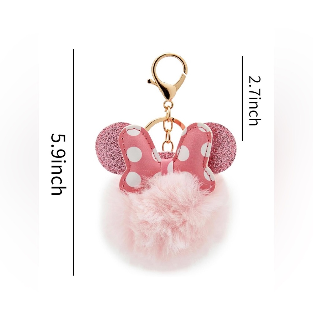 Pop of Pink Plush Bag Charm, Choice of Color - Picture 4 of 4